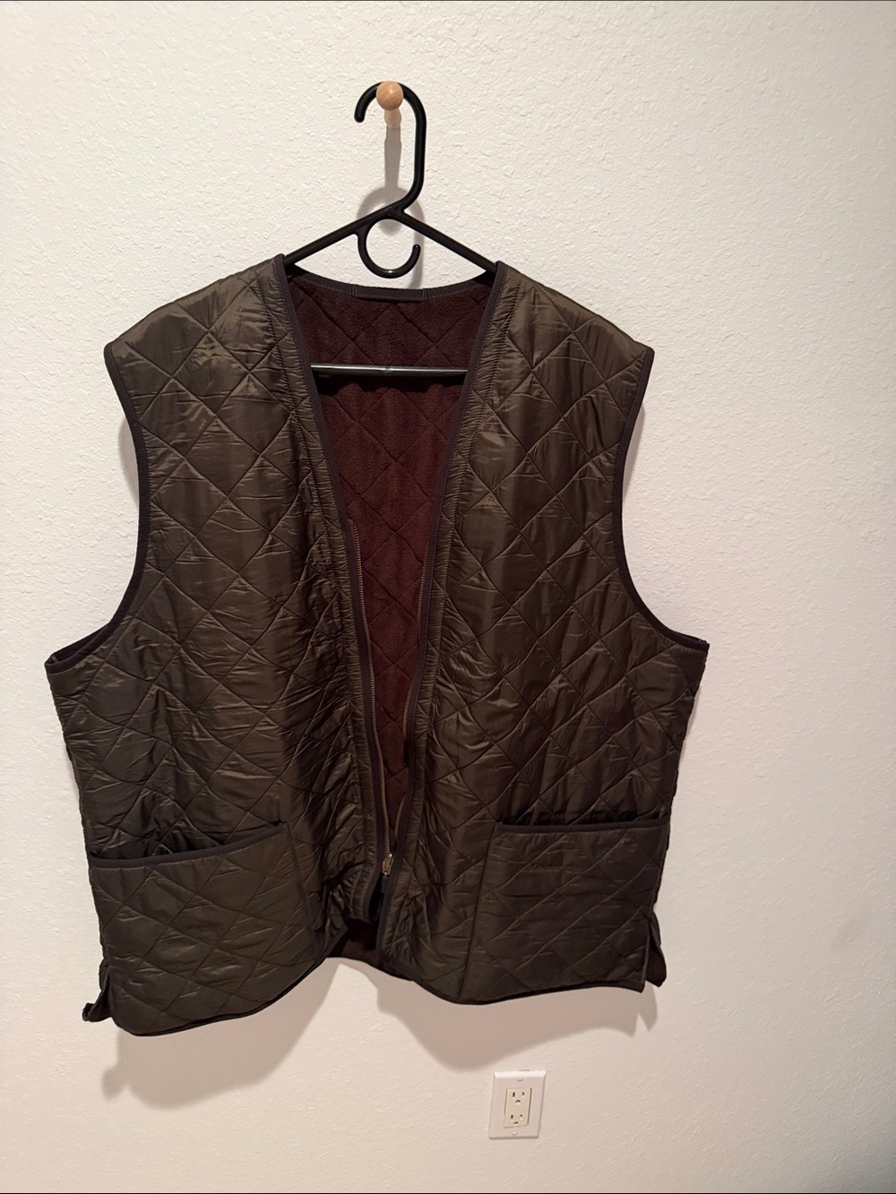 Barbour Quilted Men’s Vest in Olive Green